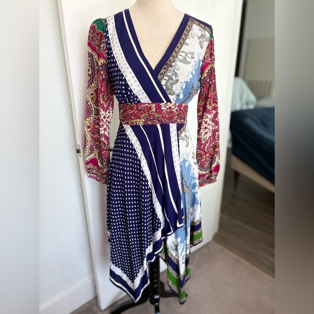 Anthropologie Patchwork Pattern Handkerchief Dress - image 5